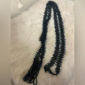 Antique 1920s/1930s Metallic Glass Flappers Necklace